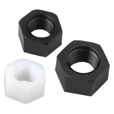 Black White Nylon Hex Nuts M2 M2.5 M3 M4 M5 M6 M8 M10 M12 Plastic Hexagon Nut Insulating Fastener 5/10-55Pcs(7,M20 x 5pcs) in Saudi Arabia