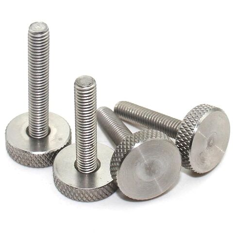 304 Stainless Steel Knurl Flat Head Hand Tighten Thumb Screw Bolt M10 16/20/25-60mm 2Pcs(35mm) in Saudi Arabia