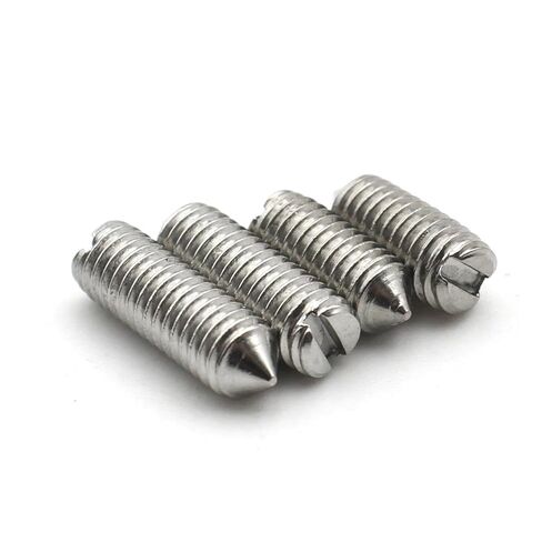 M5 M6 5/6/8/10-25 مم DIN553 A2-70 304 الفولاذ المقاوم للصدأ مشقوق آلة موضوع مخروط نقطة اليرقة مسامير 10 قطع (12 مم، M6 (10 قطع)) in Kuwait