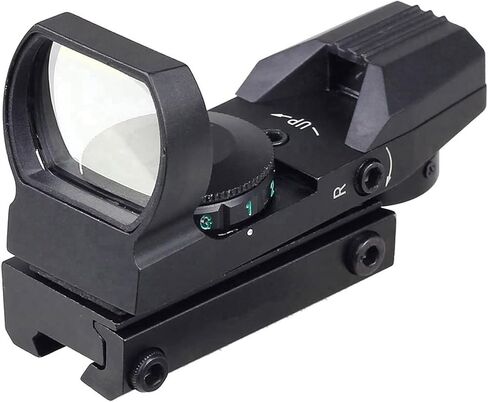 منظار منعكس باللونين الأحمر والأخضر مع 4 شبكيات وحامل متوافق مقاس 3/8 بوصة لسكة Airgun Airsoft 11 مم و.22 RF in Kuwait