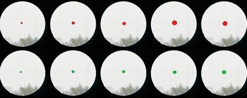 منظار منعكس باللونين الأحمر والأخضر مع 4 شبكيات وحامل متوافق مقاس 3/8 بوصة لسكة Airgun Airsoft 11 مم و.22 RF in Kuwait