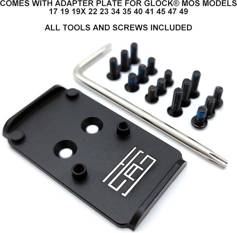 TSA® Red Dot Optic Sight – Green MOA Dot – Shake Awake, RMR Footprint – incl. Adapter Plate for Glock® MOS & Non-MOS 17 19 19X Gen3 - Gen5 in Kuwait