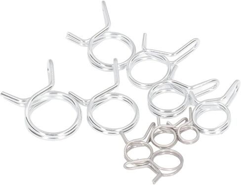 Garosa 250PCS Hose Tube Spring Clamps, Double Wire Zinc Clips, Easy Installation for Air Water Silicone Hoses, 5mm to 14mm for and Marine Use in Saudi Arabia