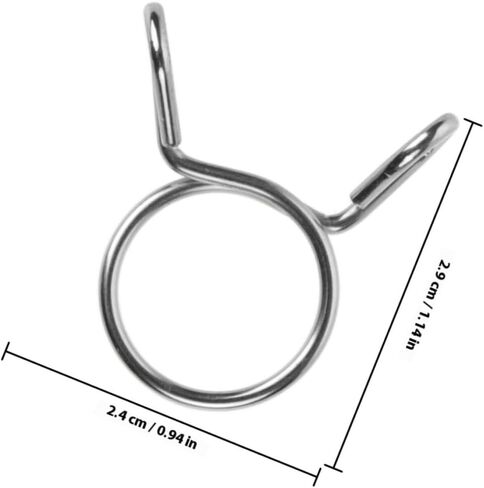 minkissy 2pcs Manganese Steel Spring Hose Clamps Wire Loop Tube Clips for Fuel Line Injection Hose Fastener Pipe Clamp Industrial Plumbing in Kuwait