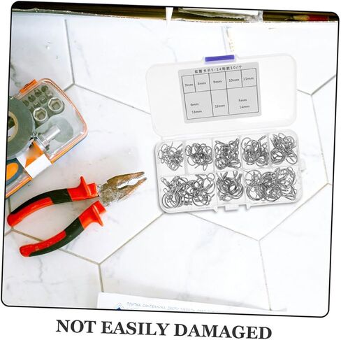 minkissy 2pcs Manganese Steel Spring Hose Clamps Wire Loop Tube Clips for Fuel Line Injection Hose Fastener Pipe Clamp Industrial Plumbing in Kuwait