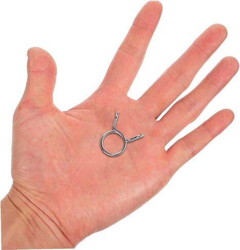 minkissy 2pcs Manganese Steel Spring Hose Clamps Wire Loop Tube Clips for Fuel Line Injection Hose Fastener Pipe Clamp Industrial Plumbing in Kuwait