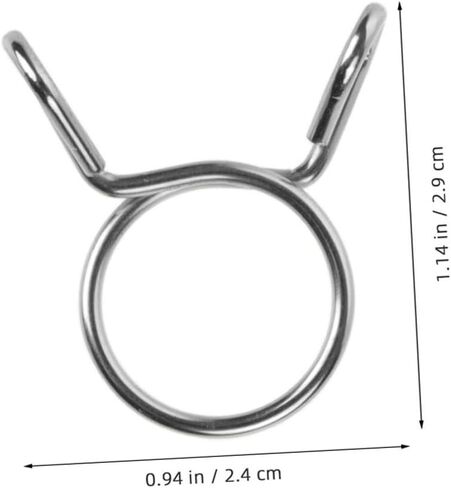 minkissy 2pcs Manganese Steel Spring Hose Clamps Wire Loop Tube Clips for Fuel Line Injection Hose Fastener Pipe Clamp Industrial Plumbing in Kuwait