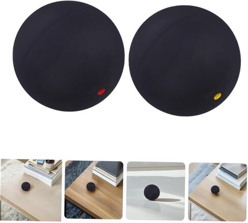 GARVALON Rubber Squash Practice Ball 2pcs Single Dot Training Balls for Reaction Enhancement Indoor Outdoor Use Suitable for Beginners and Professionals in Kuwait