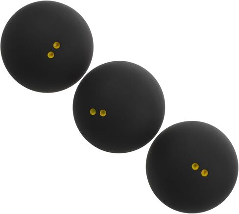 3 قطع من كرات الاسكواش ذات النقطة الصفراء المزدوجة من GARVALON، كرات مطاطية احترافية للتدريب والمنافسة ذات السرعة البطيئة، حجم البطولة الرسمية 38-40 ملم للاعبي الاسكواش in Kuwait