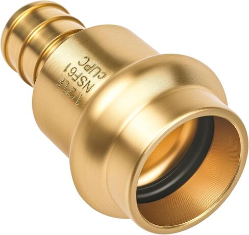 12 حزمة 1/2" ProPress x 1/2" PEX تجهيزات نحاسية مجعدة - محول أنابيب نحاس خالي من الرصاص للسباكة، تجهيزات ضغط احترافية 1/2 بوصة، تركيبات ضغط وتجعيد Pex in Kuwait