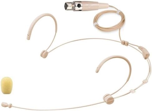ميكروفون فاخر يوضع على الرأس لجهاز إرسال لاسلكي بجيب AKG PT45، مكثف، متعدد الاتجاهات مع موصل Mini XLR TA3F، لون بيج in Saudi Arabia