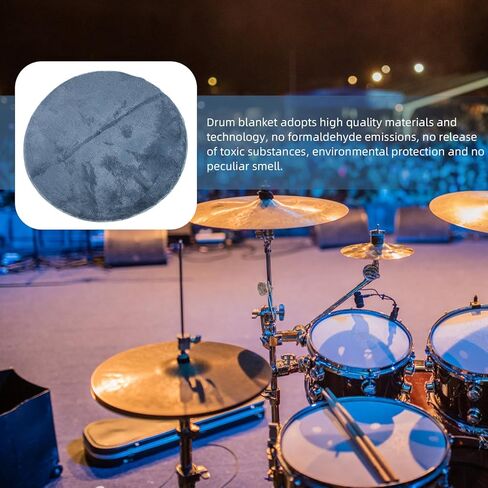 Soundproof Drum Rug Mat 1.2m Diameter Anti-Skid Acoustic Carpet Pad Noise Reduction Sound Insulation for Electronic Drum Kits and Percussion Instruments in Saudi Arabia