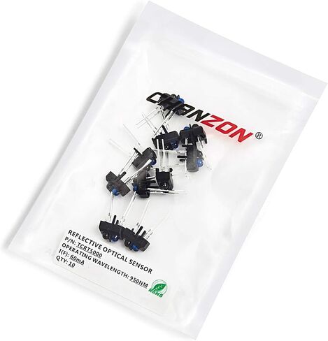 Chanzon 10 pcs TCRT5000 Infrared Ray IR LED Diode Lights (Black Round Lens DC 20mA) Lighting Bulb Lamps Electronics Components Indicator Light Emitting Diodes in Saudi Arabia