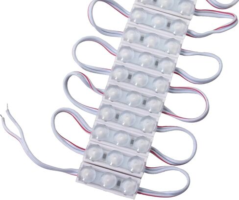 وحدة أضواء واجهة متجر REXTiN 200 قطعة صغيرة 3 LED بيضاء فائقة السطوع 2835 SMD مقاومة للماء لعلامات الإعلانات مع شريط لاصق خلفي (أبيض) in Kuwait