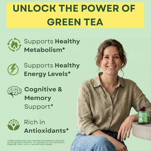 Agami Green Tea Capsules | 4 Month Supply | Energy & Metabolism Support | 20:1 Extract - 120 Capsules in Saudi Arabia