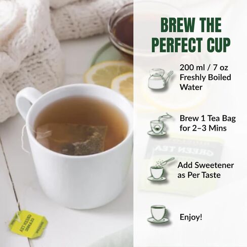 الشاي الأخضر العضوي الفاخر Bigeloww عدد 140، أكياس شاي مغلفة بشكل فردي - لتعزيز الصحة اليومية ومضادات الأكسدة - معبأة للنضارة in Kuwait