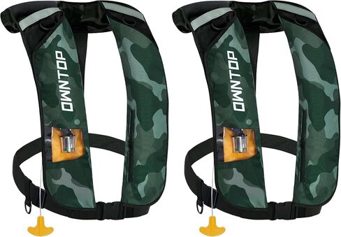 سترة سباحة تلقائية/يدوية قابلة للنفخ ، جيب تخزين قابل للتحويل يدويًا ومرئيًا للغاية مع سستة ، وتشمل أسطوانة 24 جرام ، والانفصال المنخفض للكاياك ، وصيد الأسماك ، والرياضات المجنحة in Kuwait