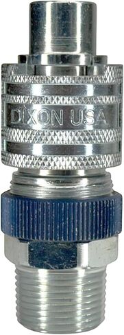 أصلي Dixon N4M6‑LS Dix‑Lock N‑Series Bowes Interchange ذكر قابس قفل أمان، فولاذ، 1/2" قطع سريع × 3/4" NPTF، 500PSI in Kuwait