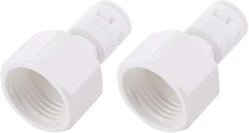 Quick Connector 1/2 NPT Female Thread to 1/4" Tube, Straight Connect Fittings for Water Purifier, 40mm White 2Pcs in Saudi Arabia