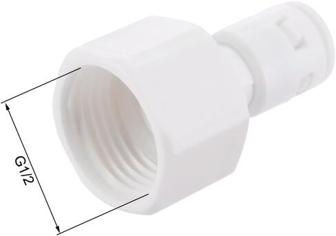 Quick Connector 1/2 NPT Female Thread to 1/4" Tube, Straight Connect Fittings for Water Purifier, 40mm White 2Pcs in Saudi Arabia