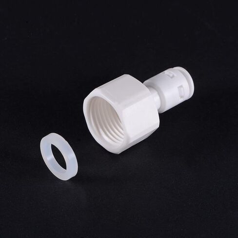Quick Connector 1/2 NPT Female Thread to 1/4" Tube, Straight Connect Fittings for Water Purifier, 40mm White 2Pcs in Saudi Arabia