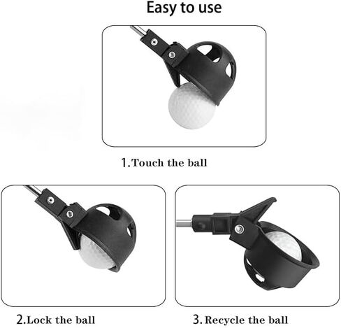 مسترد كرة الجولف مع 2 ممسك كرات جولف، مسترد كرة جولف قابل للتمدد بطول 6.9 قدم للمياه، ملحقات الجولف للرجال in Kuwait
