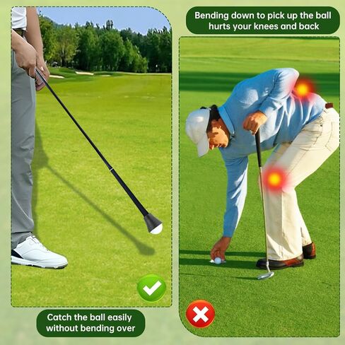 Bibabala 5pcs Golf Ball Retriever, Quick-Install Golf Ball Picker, Swing Handle Suction Cup Portable for Putter in Saudi Arabia