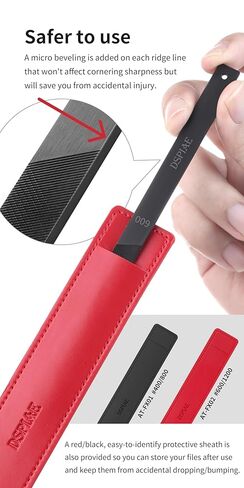 DSPIAE Dual Grit Stainless Steel File 600/1200 – Double-Sided Metal Hand File for Precision Filing, Deburring, Polishing, Modeling & DIY in Kuwait