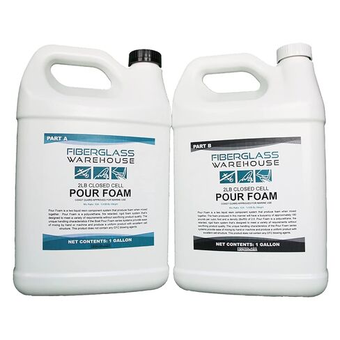FIBERGLASS WAREHOUSE Pour Foam 4 lb Closed Cell 2-Part Expanding Polyurethane Boat Floatation Coast Guard Approved- Filling Gaps and Voids, Sound Proofing, Insulation in Saudi Arabia