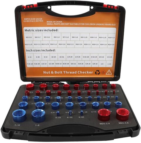 Replacement-Parts For 44Pcs 23Inch&21Metric Set Nut And Bolt Thread Checker Identifier Thread Gauges Mod-W91R-1124 in Saudi Arabia