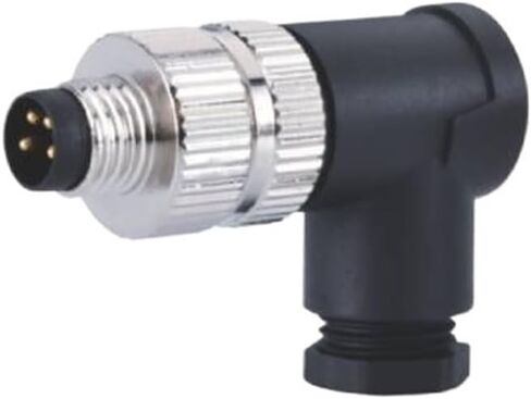 M8 Connector A-Code 4Pin Male Elbow Assembly Industrial Waterproof Connector Plastic Housing in Kuwait