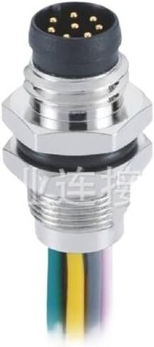 M8 waterproof board-end connector A-type male rear lock welding with wire type 5 8PIN optional(5 coreB type fool proof bit) in Kuwait