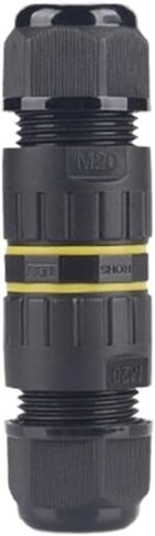 M20 straight through connector 5 core waterproof connector black lock wire outdoor light with wire connector(Wire diameter size 9 12mm) in Kuwait