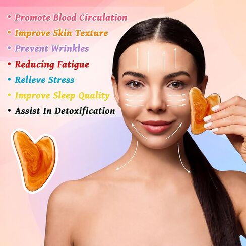 120 Pcs Gua Sha Facial Tools Bulk Resin Gua Sha Massage Tool Heart Shaped Guasha Stone Board for Woman Face Acupuncture, Jawline Sculpting, Puffiness Reducing, Skin Care Gift, 12 Colors in Saudi Arabia