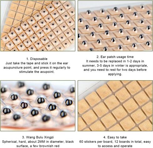 Ear Seeds,600 Counts Ear Seeds Acupuncture Kit,Ear Seeding,Ear Seeds Auricular Sticker Kit,Disposable Ear Press Seeds,Multi-Condition Ear Acupressure Kit,with Tweezer in Saudi Arabia