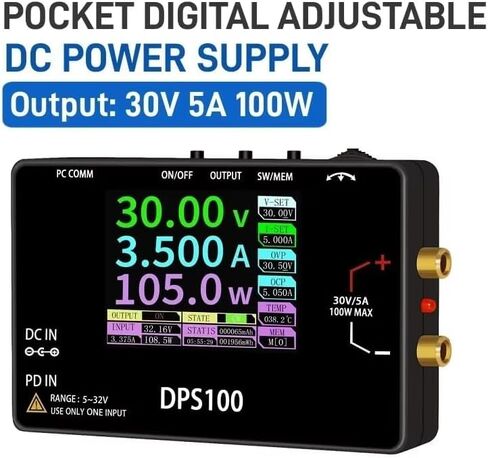 DPS100 Lab DC Power Supply 30V 5A 100W Adjustable Mini Portable Switching Power Supply in Kuwait