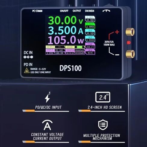 DPS100 Lab DC Power Supply 30V 5A 100W Adjustable Mini Portable Switching Power Supply in Kuwait