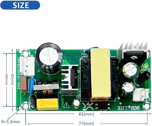2pcs AC to DC 24V 48W Power Module | Input AC 100V-240V Output DC 24V 2A | Green Design | Accept Customer OEM/ODM in Kuwait