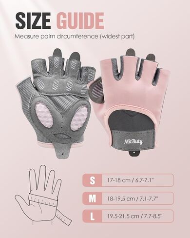 قفازات التمرين للرجال والنساء - قفازات الصالة الرياضية بدون أصابع لرفع الأثقال، وتمارين كروس فيت، واللياقة البدنية، والتمرين والتدريب مع نقاط قبضة سيليكون للإمساك الآمن وحماية حشوة راحة اليد in Kuwait