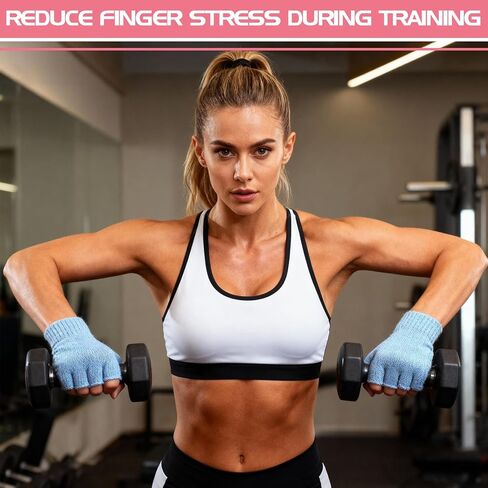 6 Pairs Non Slip Yoga Gloves for Women Fingerless Pilates Gloves for Gym Exercise Fitness Workout in Saudi Arabia