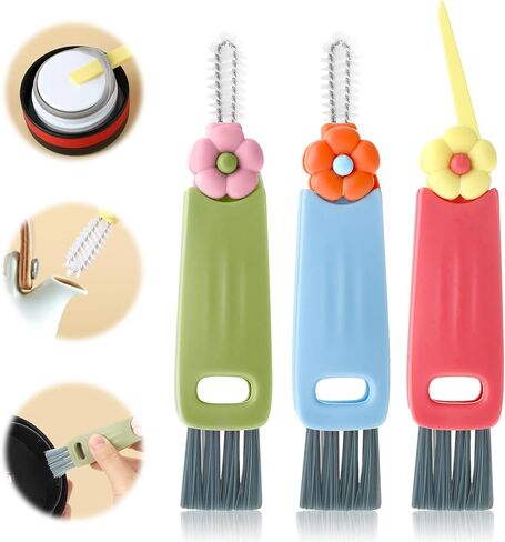 3 in 1 Straw and Cup Lid Cleaning Brush Set – Multifunctional Water Bottle Cleaner Kit for Straws, Spout Lids & Travel Mugs, Deep Clean Baby Sippy Cups & Coffee Mugs in Kuwait