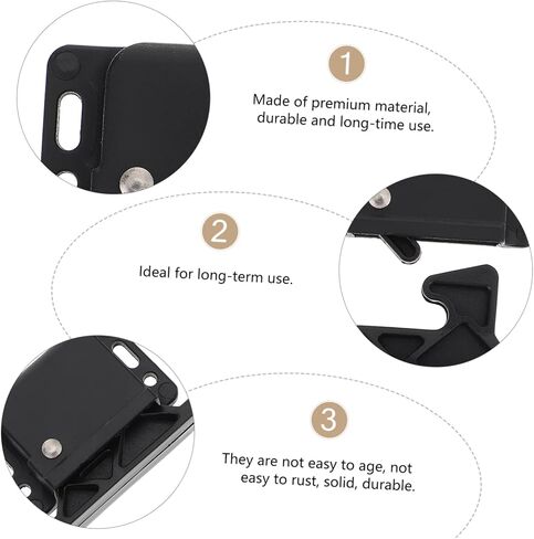 NUOBESTY C3-803 Hidden Push-to-Close Sliding Door Lock Durable Plastic Side Door Fastener for RVs and Homes Effortless Operation Mechanism in Saudi Arabia