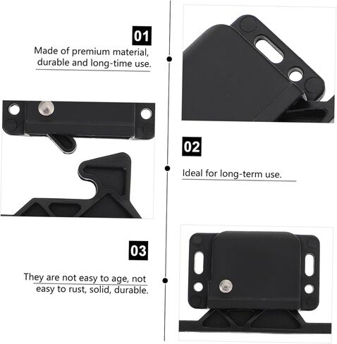 NUOBESTY C3-803 Hidden Push-to-Close Sliding Door Lock Durable Plastic Side Door Fastener for RVs and Homes Effortless Operation Mechanism in Saudi Arabia