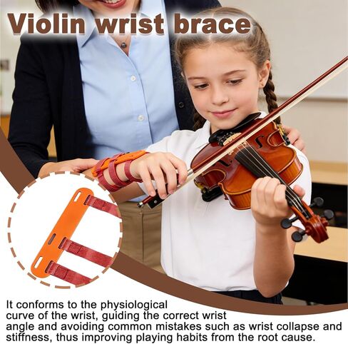 Left Hand Violin Wrist Assistant,Violin Wrist Practice Aid,Adjustable Breathable Corrector for Beginner Students, with Extended Touch Fastener in Kuwait