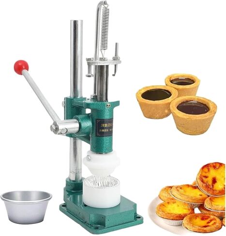 Egg Tart Pressing Machine - Manual Shell Maker for Commercial and Home Use with 16 Types of Molds in Kuwait