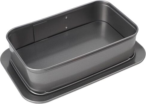 Removable Bottom Cake Pan for Cheesecake, Baking Tray with Quick-Release Buckle, Carbon Steel Rectangular Tin, 28x18x6.5cm, Dishwasher Safe in Saudi Arabia