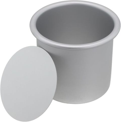 Round Hollow Chiffon Cake Pan for Mold, 4 6 8 Inch Aluminum Alloy Bakeware with Non-Stick Coating, 0.8mm Thickened Heat-Resistant for Even Baking, Silver in Saudi Arabia