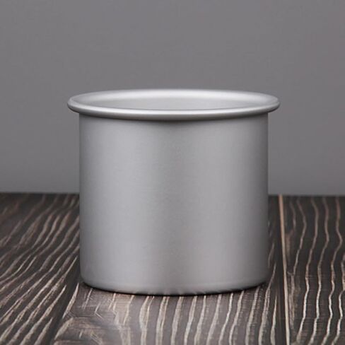 Round Hollow Chiffon Cake Pan for Mold, 4 6 8 Inch Aluminum Alloy Bakeware with Non-Stick Coating, 0.8mm Thickened Heat-Resistant for Even Baking, Silver in Saudi Arabia