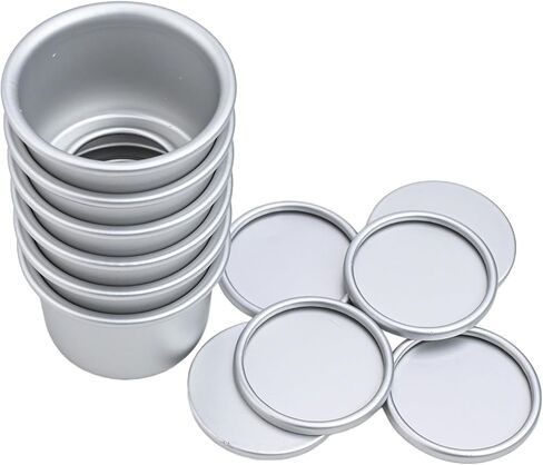 Mini Cake Pan with Removable Bottom, 2 Inch Aluminum Alloy Baking Mold for Pudding Dessert DIY, Non-Adhesion Anti-Oxidation, 6 10 20 Pack in Kuwait