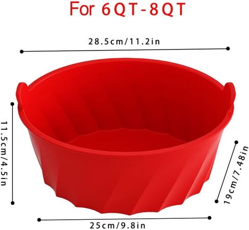 Reusable Silicone Slow Cooker Liner for 6-8 Quart Oval Crock Pot, 28.5 x 21.5 x 13 cm, Dishwasher Safe, Microwave Oven Air Fryer Refrigerator Compatible, Black in Kuwait